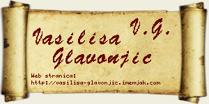 Vasilisa Glavonjić vizit kartica